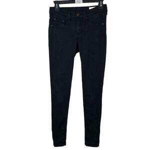 rag & bone Womens Size 25‎ XS The Legging Jeans Black Plush Faux Front Pockets